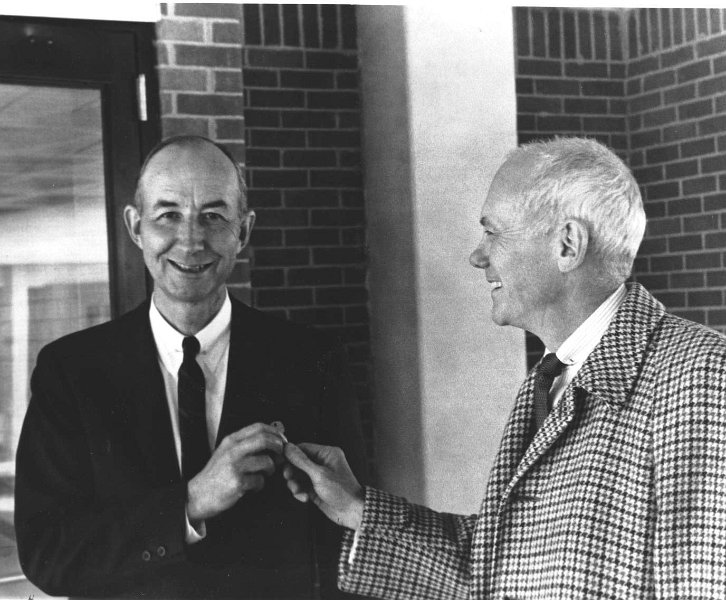 20 newbuilding.jpg - Dr. E.W. Phifer accepting building from architect.